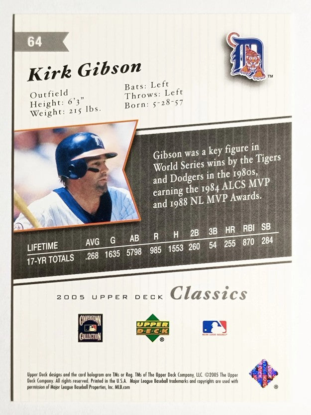 2005 Upper Deck Classics #64 Kirk Gibson