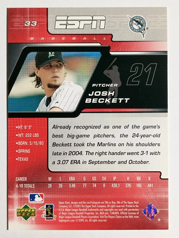2005 Upper Deck ESPN #33 Josh Beckett