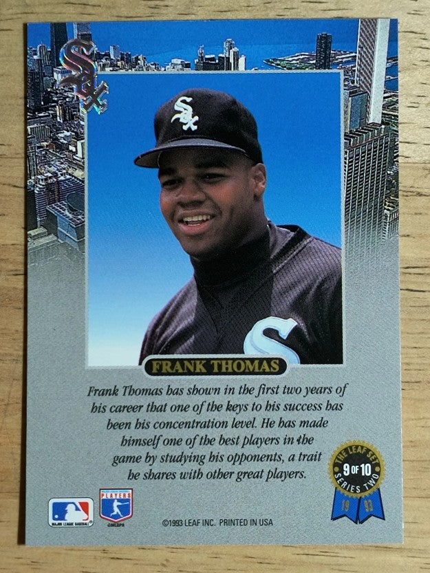 1993 Leaf Thomas #9 Frank Thomas/Concentration