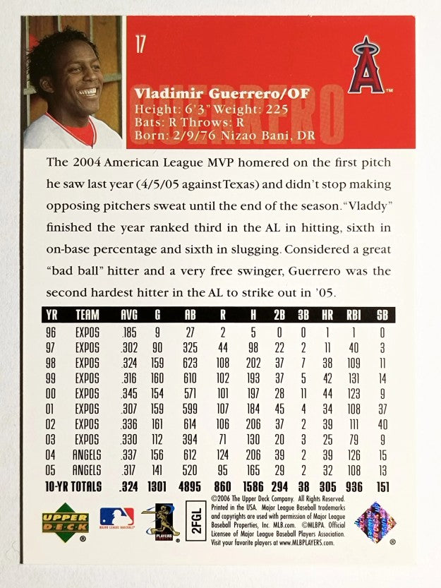 2006 Upper Deck #17 Vladimir Guerrero