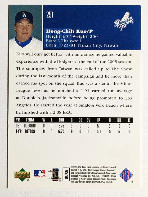 2006 Upper Deck #251 Hong-Chih Kuo