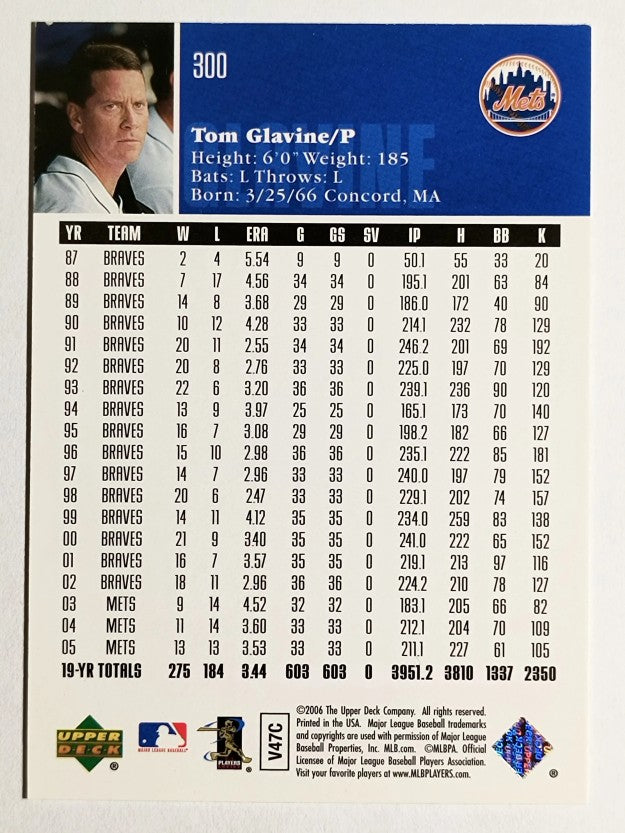 2006 Upper Deck #300 Tom Glavine