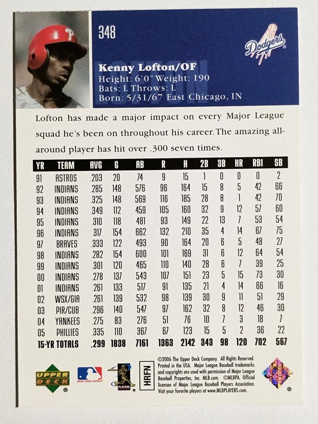 2006 Upper Deck #348 Kenny Lofton