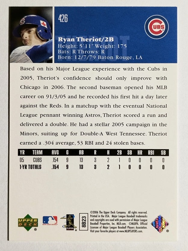 2006 Upper Deck #426 Ryan Theriot RC