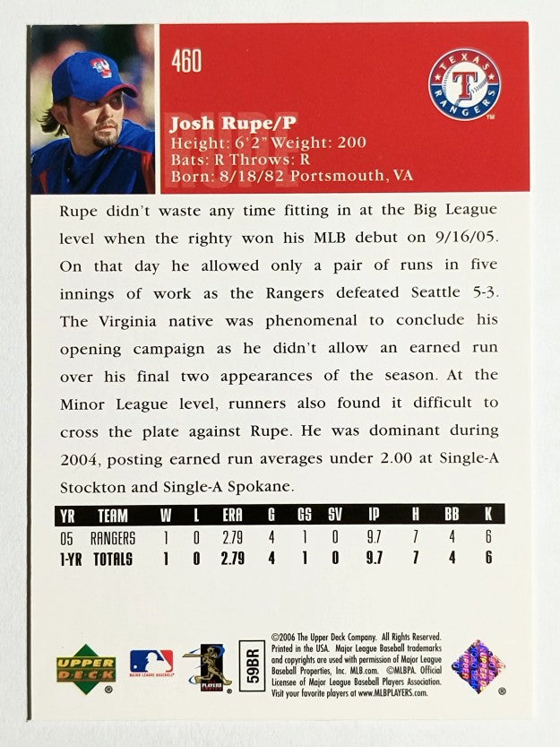 2006 Upper Deck #460 Josh Rupe