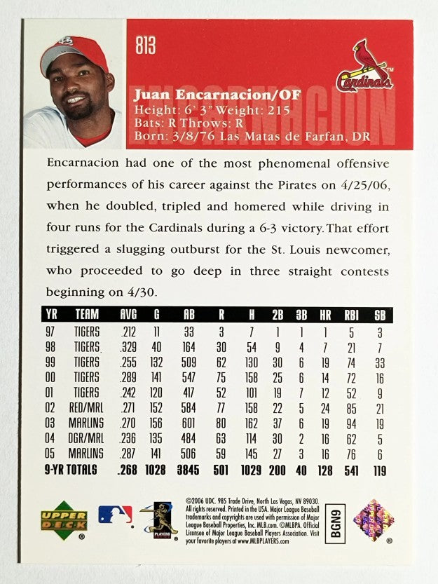2006 Upper Deck #813 Juan Encarnacion