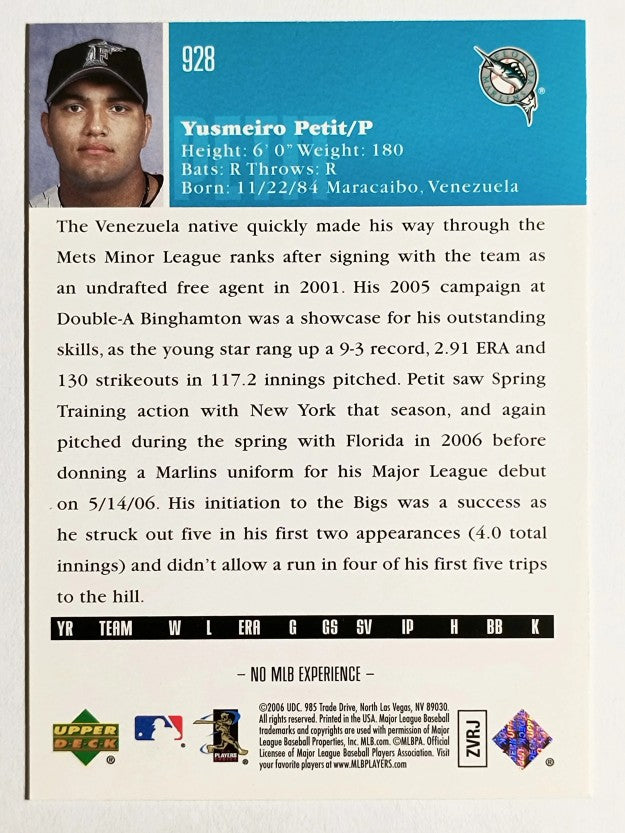 2006 Upper Deck #928 Yusmeiro Petit