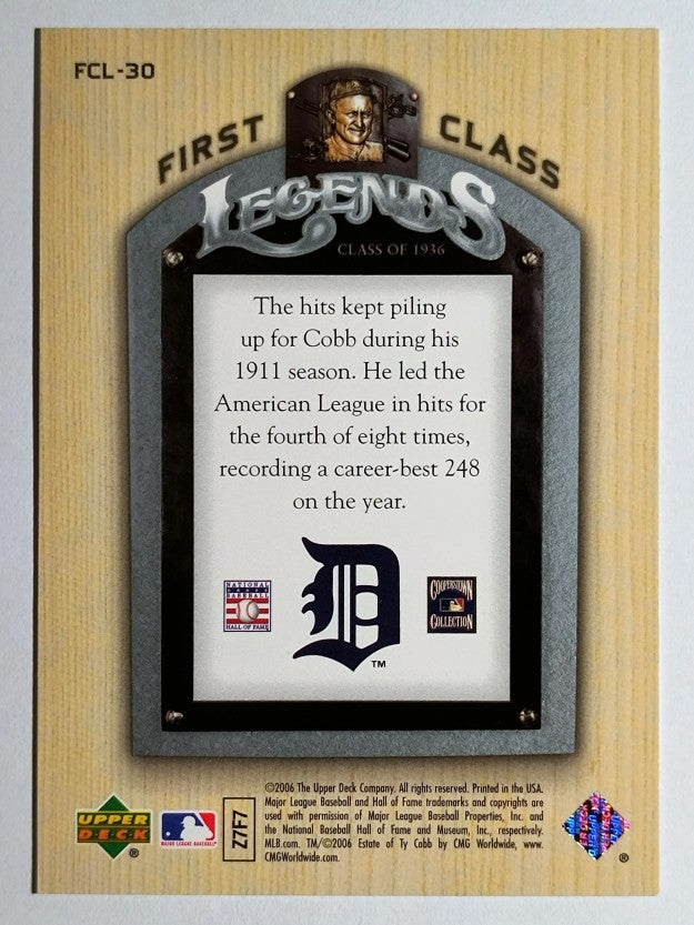 2006 Upper Deck First Class Legends #FCL30 Ty Cobb