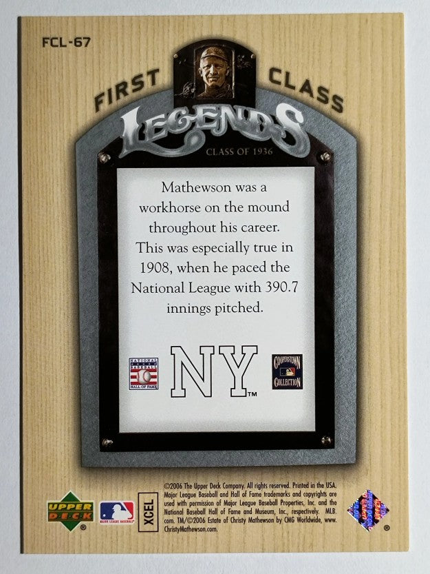 2006 Upper Deck First Class Legends #FCL67 Christy Mathewson