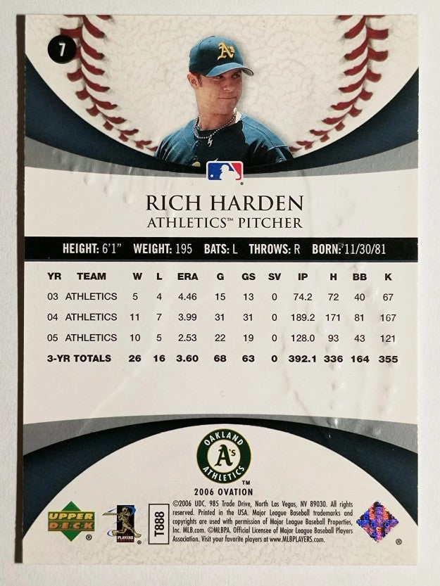 2006 Upper Deck Ovation #7 Rich Harden