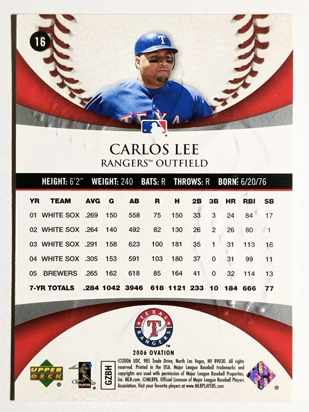 2006 Upper Deck Ovation #16 Carlos Lee