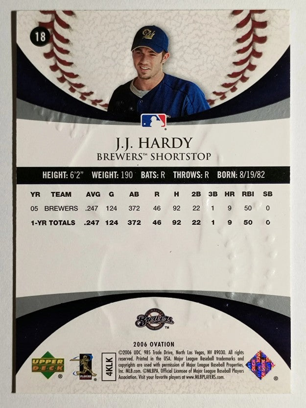 2006 Upper Deck Ovation #18 J.J. Hardy