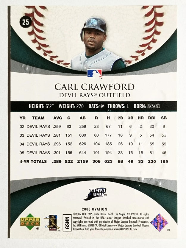2006 Upper Deck Ovation #25 Carl Crawford