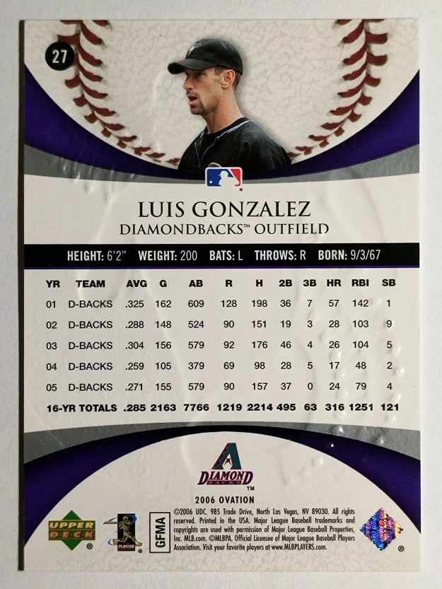 2006 Upper Deck Ovation #27 Luis Gonzalez