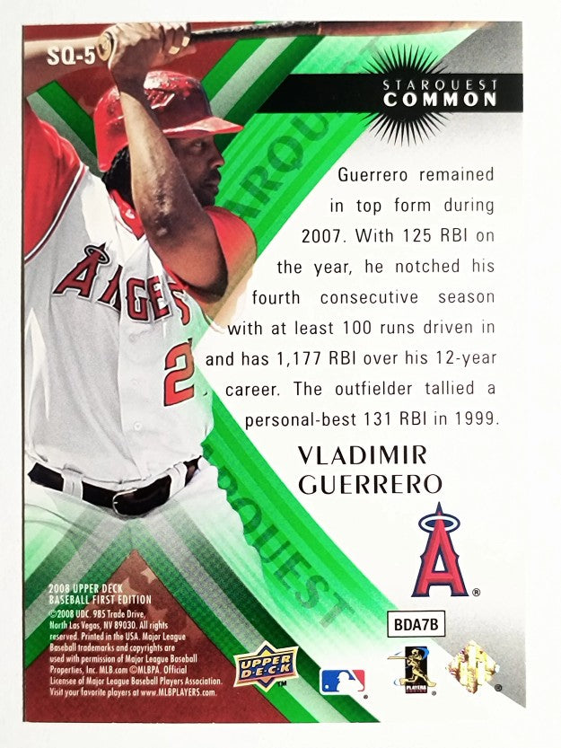 2008 Upper Deck First Edition StarQuest #SQ5 Vladimir Guerrero