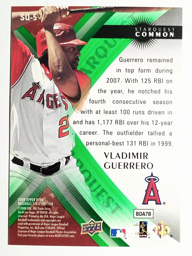 2008 Upper Deck First Edition StarQuest #SQ5 Vladimir Guerrero
