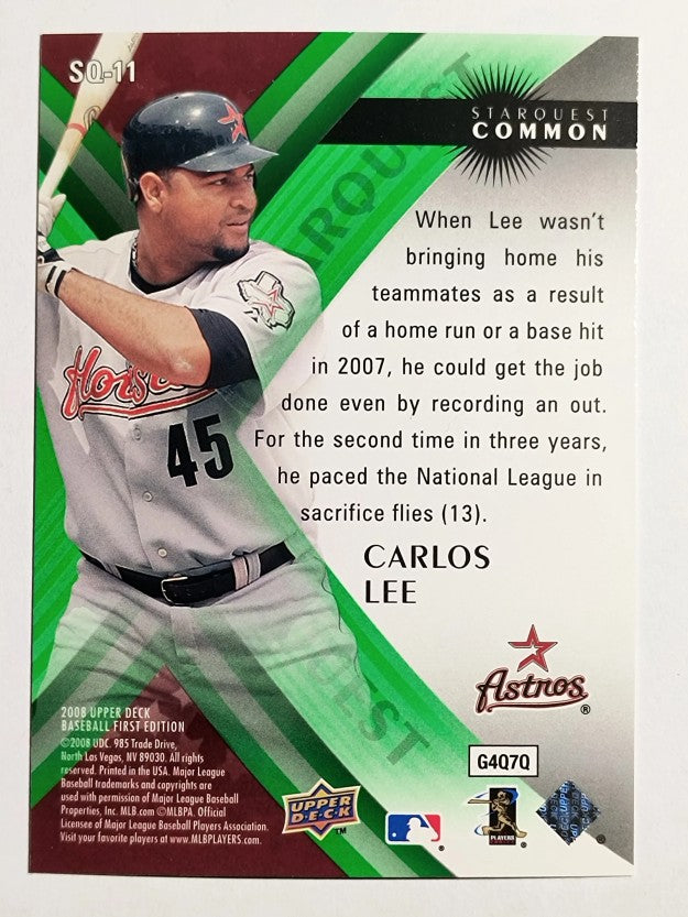 2008 Upper Deck First Edition StarQuest #SQ11 Carlos Lee
