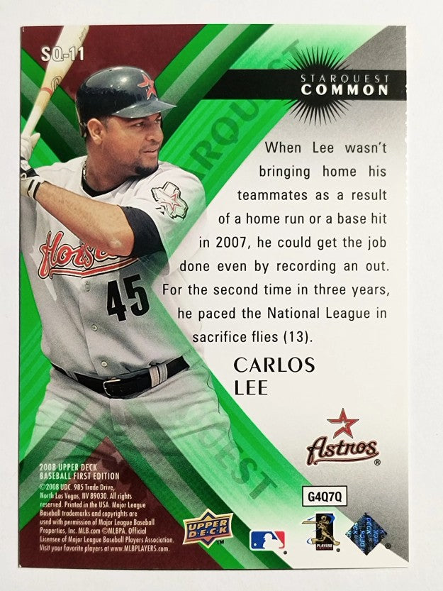 2008 Upper Deck First Edition StarQuest #SQ11 Carlos Lee