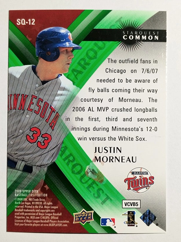 2008 Upper Deck First Edition StarQuest #SQ12 Justin Morneau