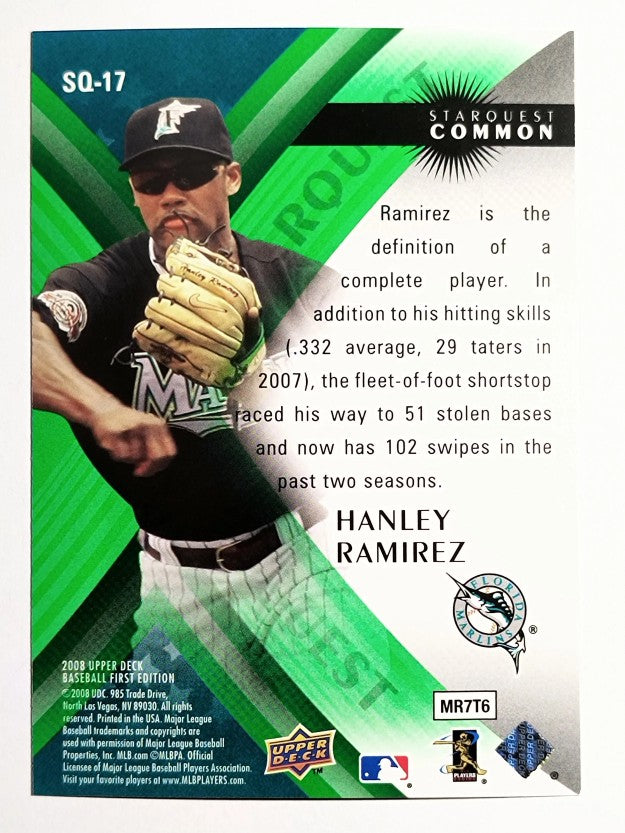 2008 Upper Deck First Edition StarQuest #SQ17 Hanley Ramirez