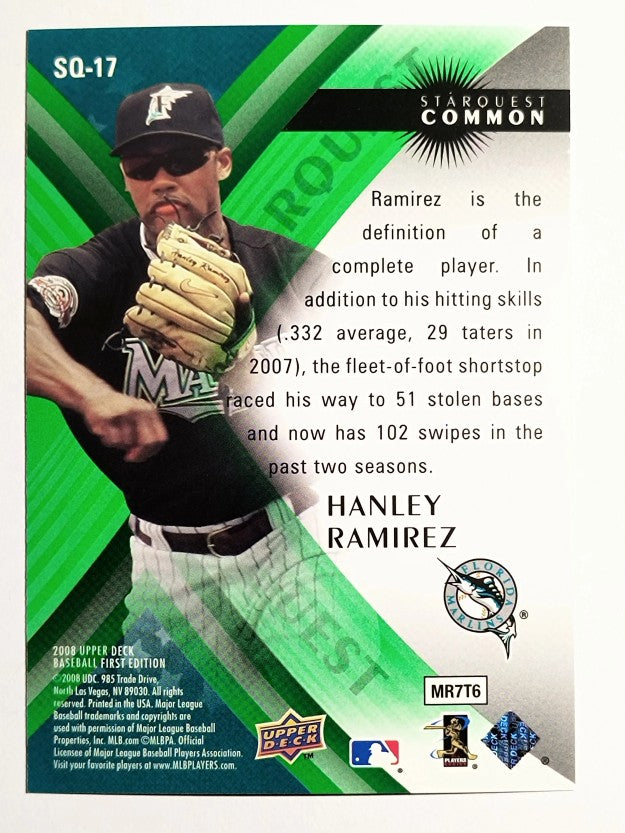 2008 Upper Deck First Edition StarQuest #SQ17 Hanley Ramirez
