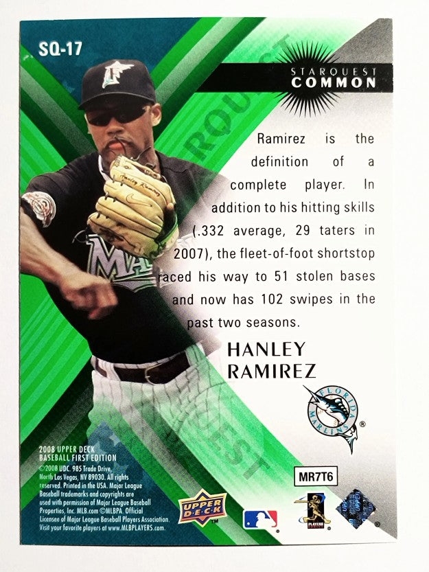 2008 Upper Deck First Edition StarQuest #SQ17 Hanley Ramirez