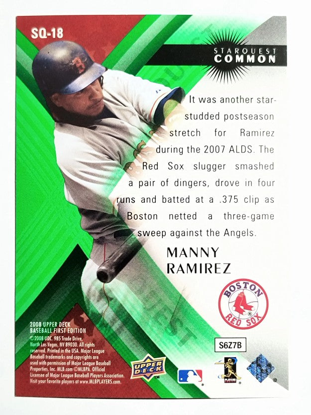 2008 Upper Deck First Edition StarQuest #SQ18 Manny Ramirez (NM)