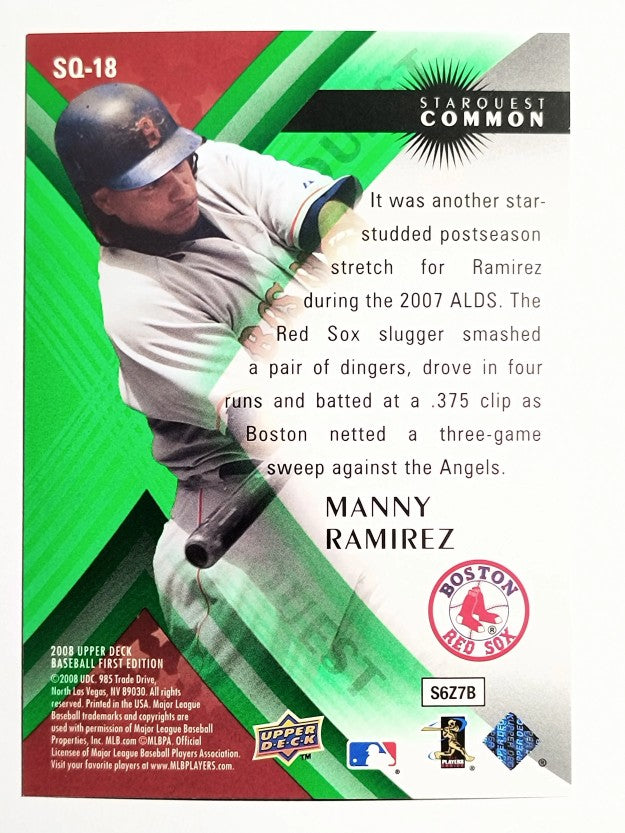 2008 Upper Deck First Edition StarQuest #SQ18 Manny Ramirez