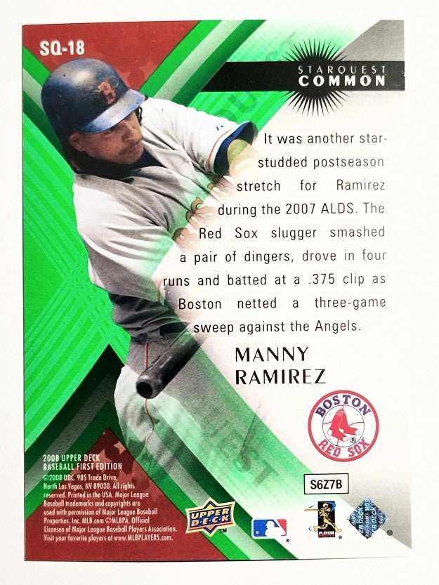 2008 Upper Deck First Edition StarQuest #SQ18 Manny Ramirez