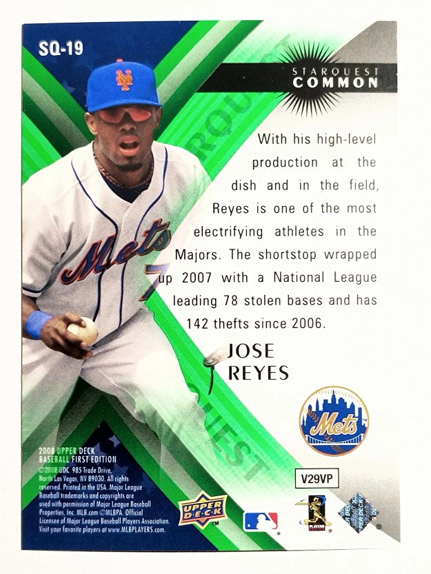 2008 Upper Deck First Edition StarQuest #SQ19 Jose Reyes