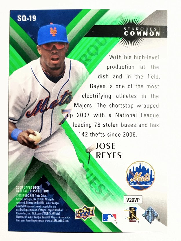 2008 Upper Deck First Edition StarQuest #SQ19 Jose Reyes