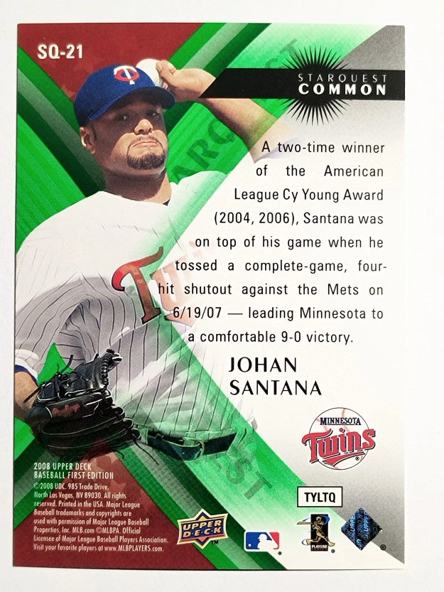 2008 Upper Deck First Edition StarQuest #SQ21 Johan Santana