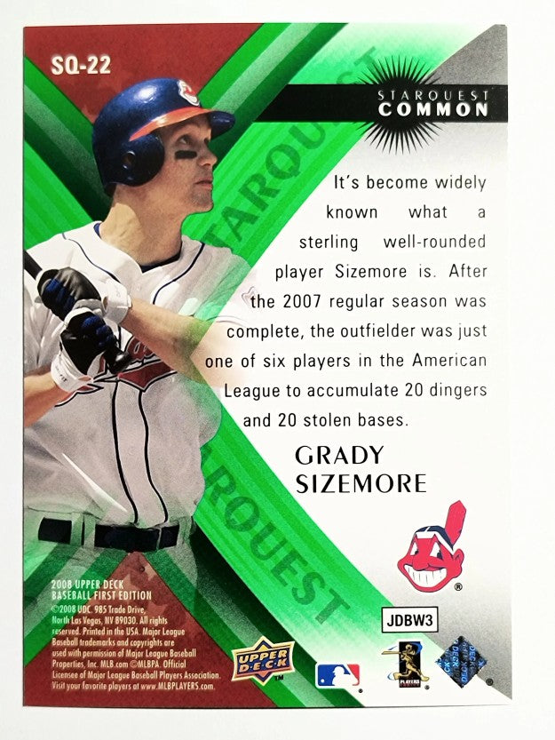 2008 Upper Deck First Edition StarQuest #SQ22 Grady Sizemore