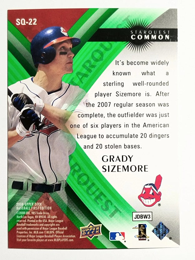 2008 Upper Deck First Edition StarQuest #SQ22 Grady Sizemore