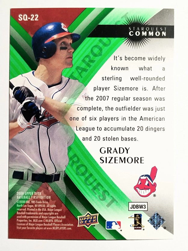 2008 Upper Deck First Edition StarQuest #SQ22 Grady Sizemore