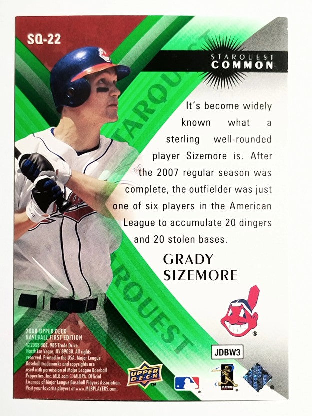 2008 Upper Deck First Edition StarQuest #SQ22 Grady Sizemore