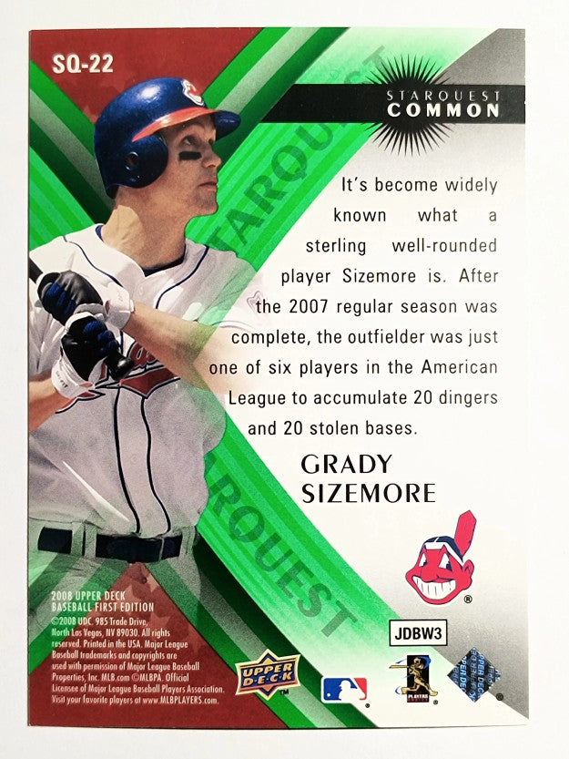 2008 Upper Deck First Edition StarQuest #SQ22 Grady Sizemore