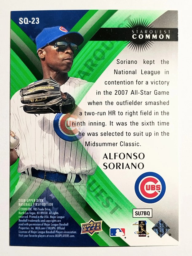 2008 Upper Deck First Edition StarQuest #SQ23 Alfonso Soriano