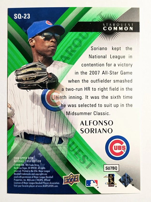 2008 Upper Deck First Edition StarQuest #SQ23 Alfonso Soriano