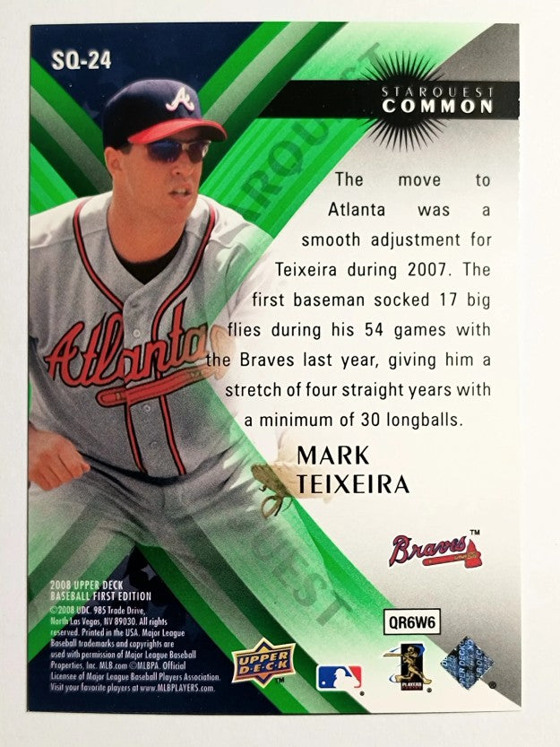 2008 Upper Deck First Edition StarQuest #SQ24 Mark Teixeira