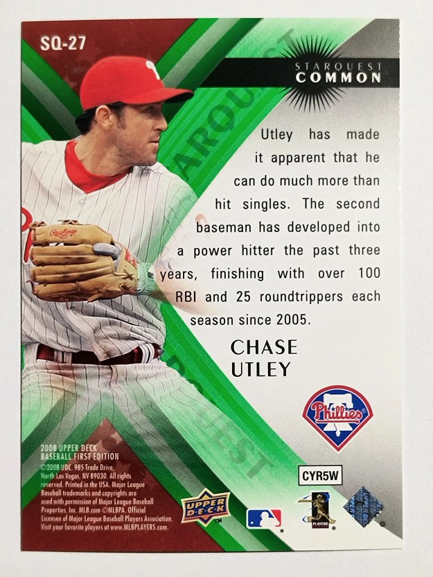 2008 Upper Deck First Edition StarQuest #SQ27 Chase Utley