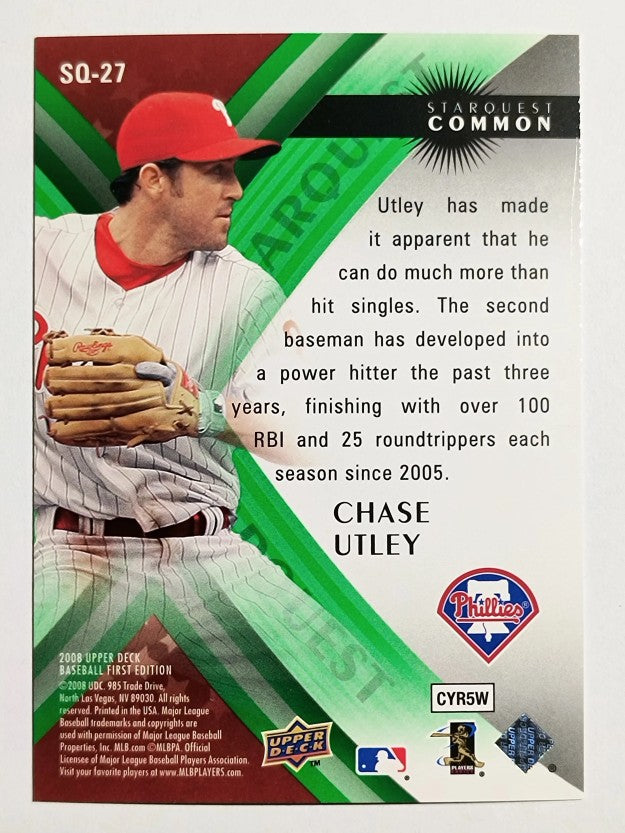 2008 Upper Deck First Edition StarQuest #SQ27 Chase Utley