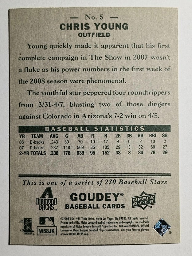 2008 Upper Deck Goudey #5 Chris B. Young