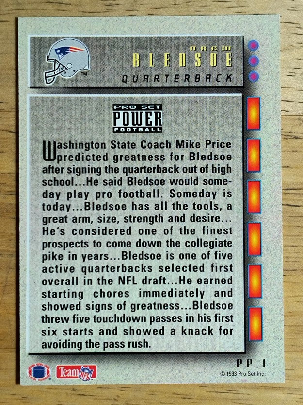 1993 Power Update Prospects Gold #1 Drew Bledsoe