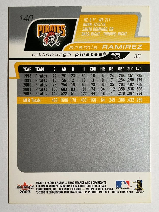 2003 Fleer Focus JE #140 Aramis Ramirez