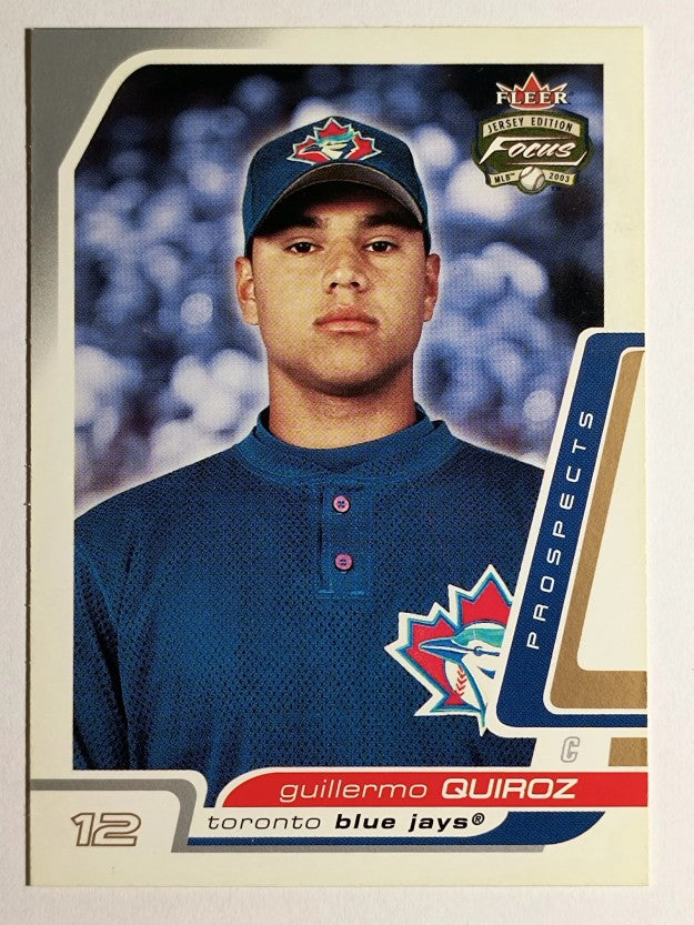 2003 Fleer Focus JE #175 Guillermo Quiroz HP RC