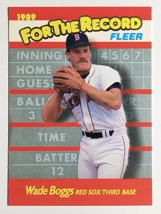 1989 Fleer For The Record #1 Wade Boggs