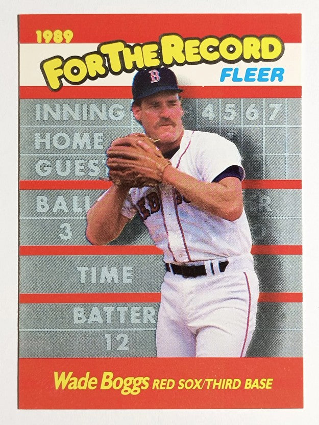 1989 Fleer For The Record #1 Wade Boggs