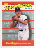 1989 Fleer For The Record #1 Wade Boggs