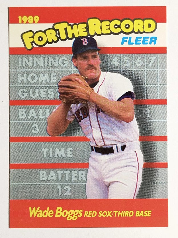 1989 Fleer For The Record #1 Wade Boggs